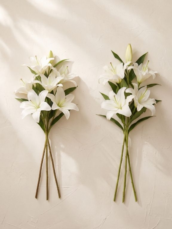 2/3 BLOOM WHITE LA & ORIENTAL LILY COMBO BOX